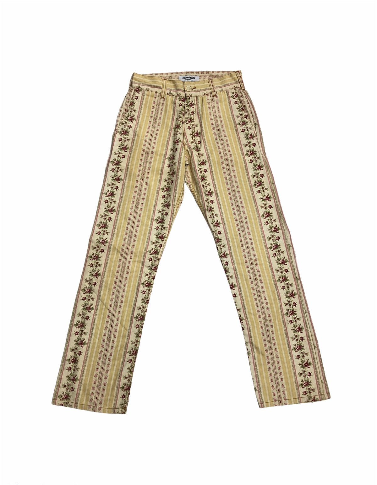 Monitaly Monitaly 1990s Floral Printed Denim Pant Size US 28 / EU 44 - 1 Thumbnail