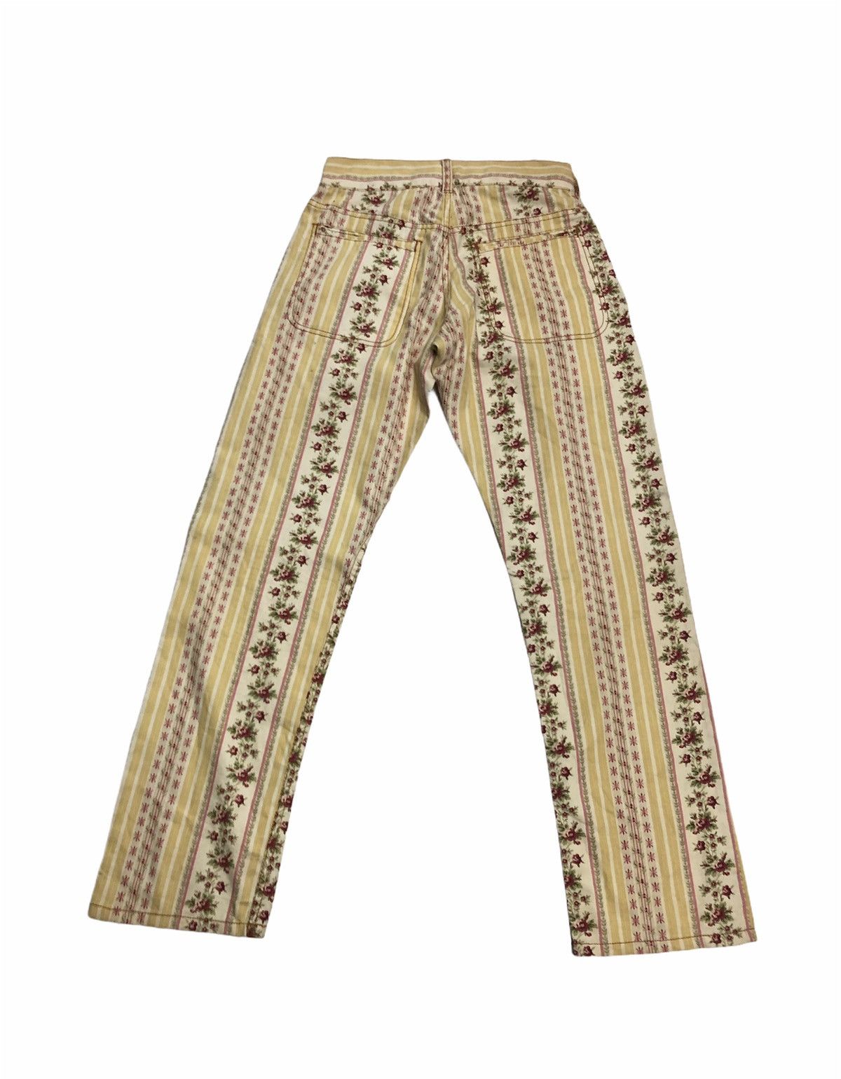 Monitaly Monitaly 1990s Floral Printed Denim Pant Size US 28 / EU 44 - 2 Thumbnail