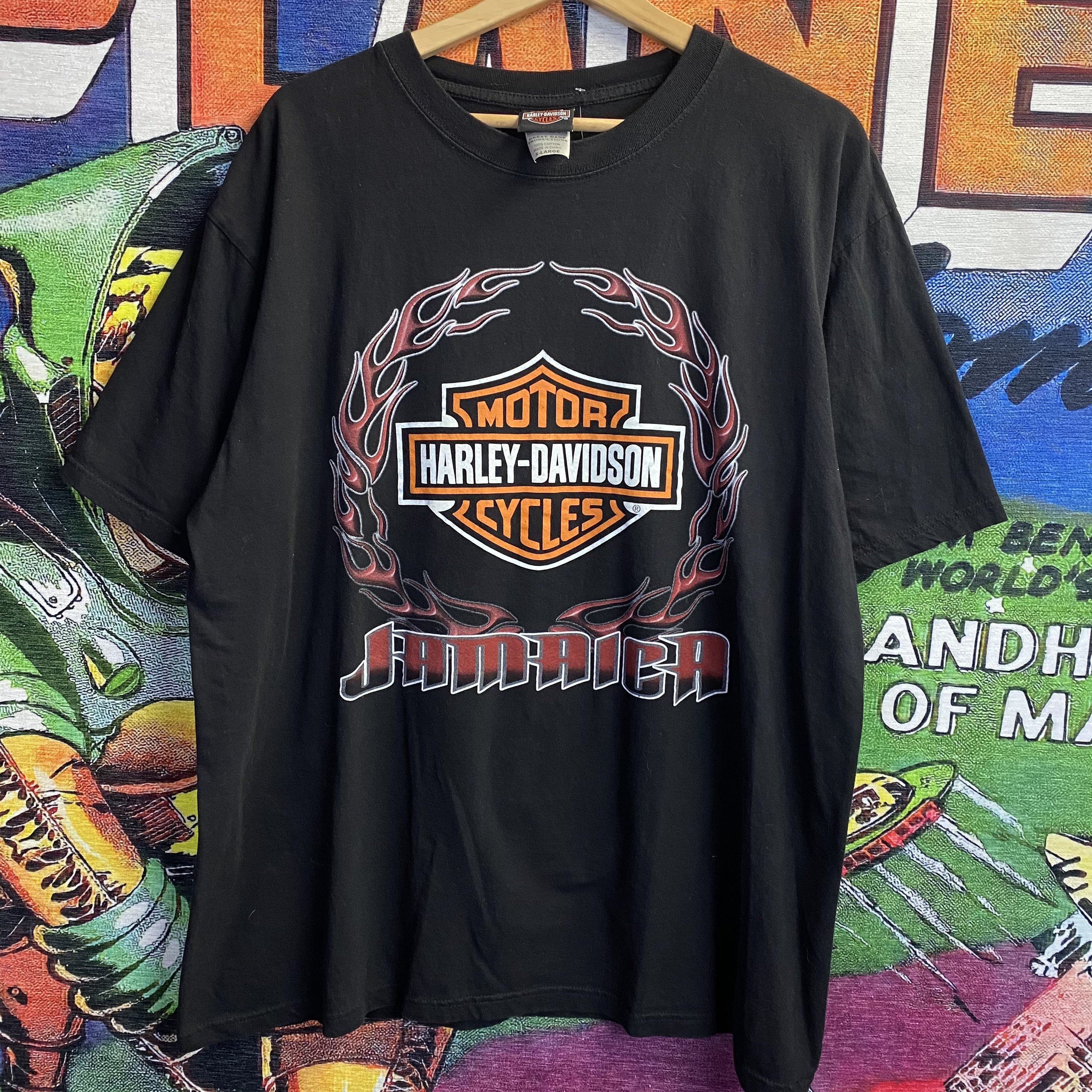 vintage TEE flame Davidson トップス 90s Harley