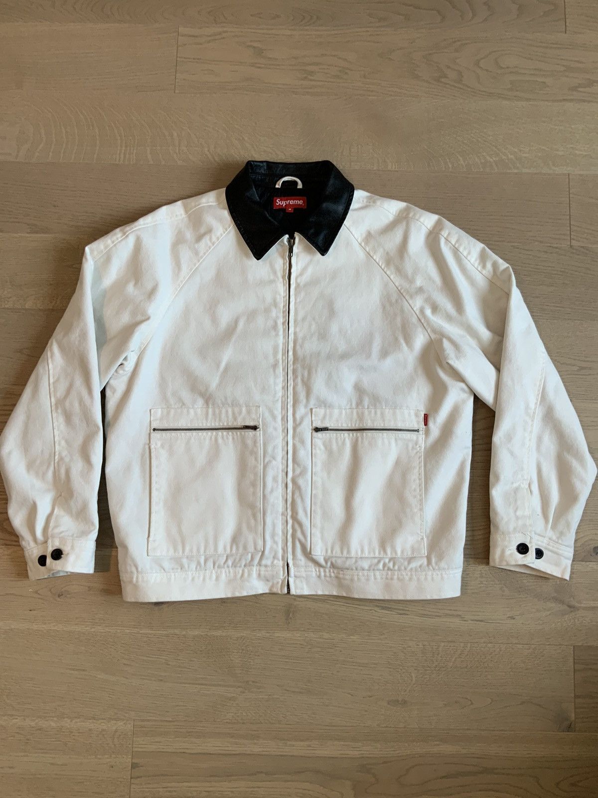Supreme Leather Collar Work Jacket | Grailed 