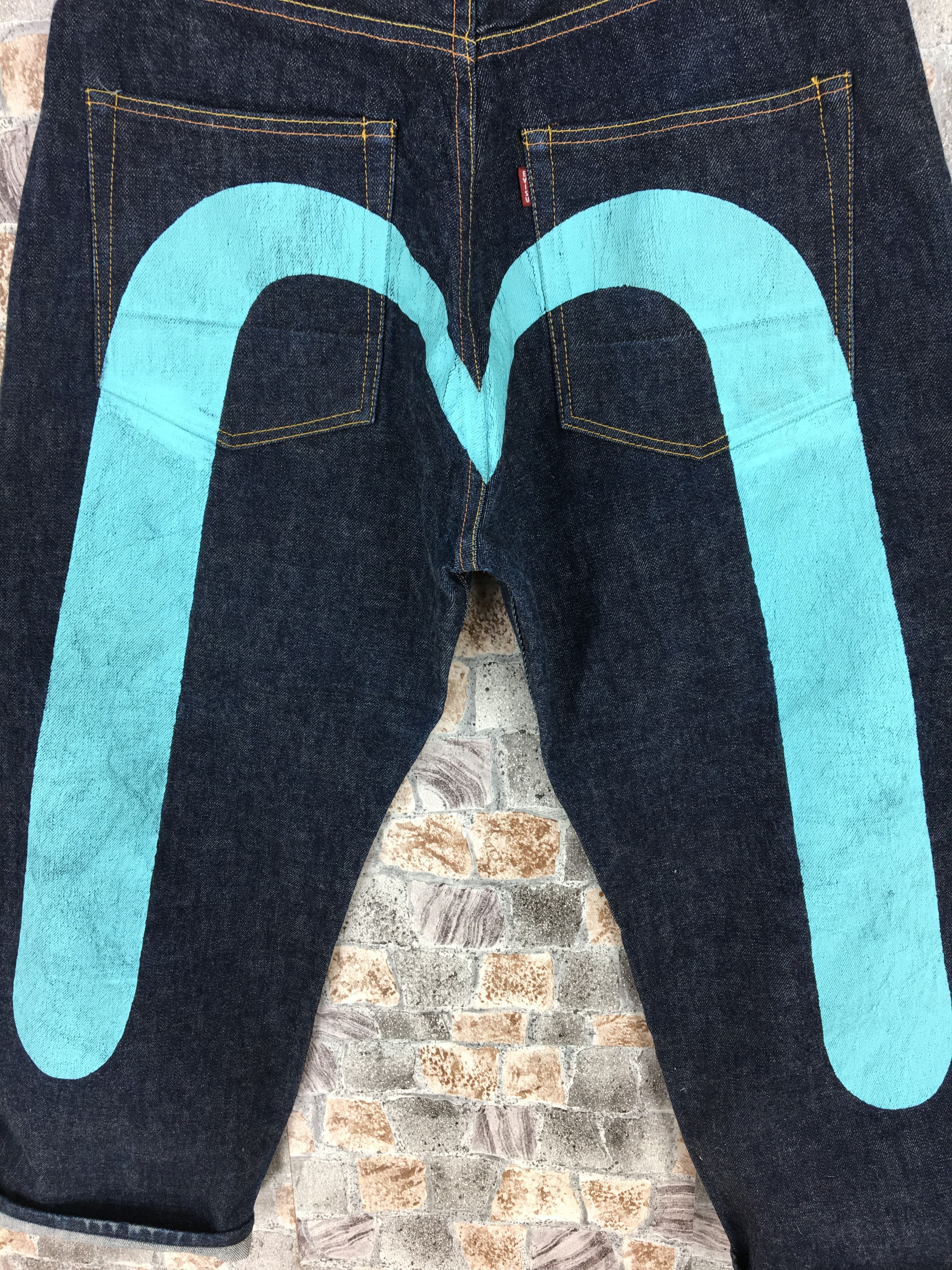 Evisu Evisu Blue Daicock Japan Jeans Blue Denim Selvedge Waist 34 Size US 34 / EU 50 - 4 Thumbnail