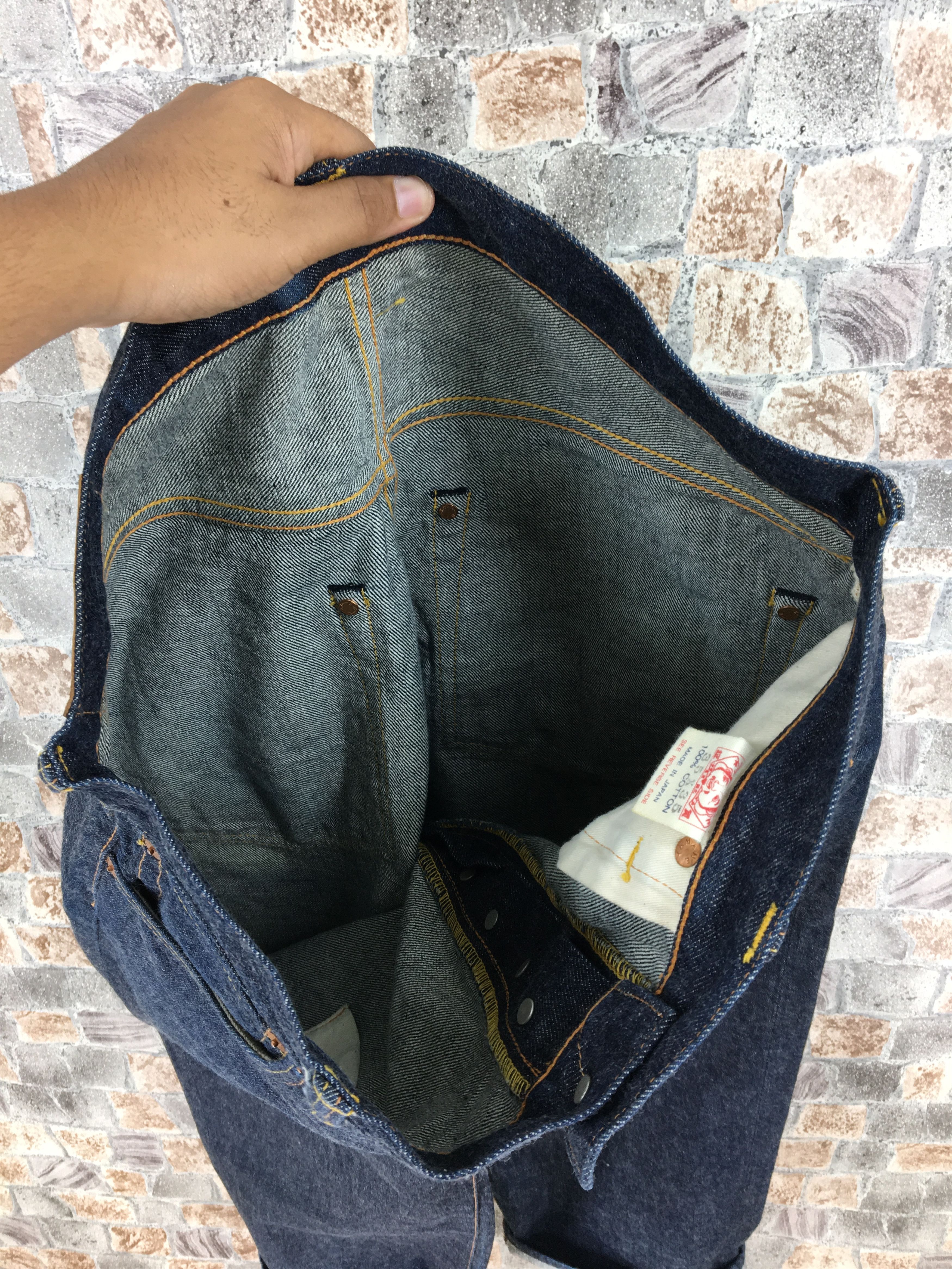 Evisu Evisu Blue Daicock Japan Jeans Blue Denim Selvedge Waist 34 Size US 34 / EU 50 - 14 Thumbnail