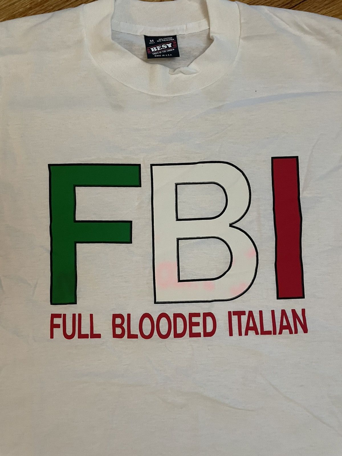 Vintage Vintage Single Stitch Full Blooded Italian FBI T-Shirt Size US M / EU 48-50 / 2 - 2 Thumbnail