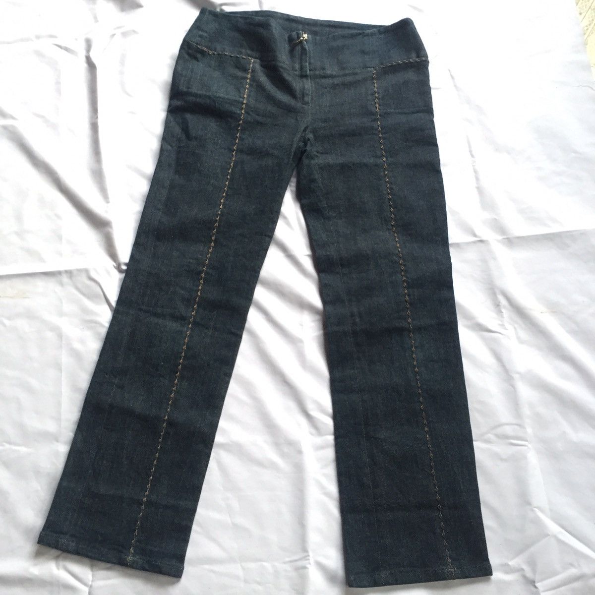 Authentic Fendi Embroided Line denim