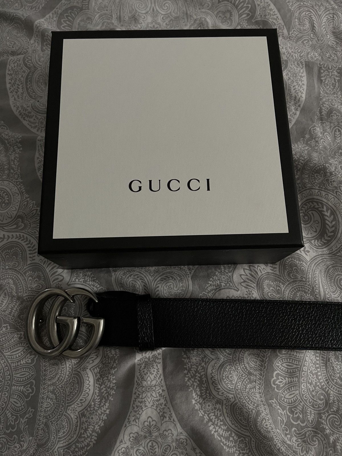 Gucci Gucci Silver GG Belt Size 100 Size 34 - 1 Thumbnail