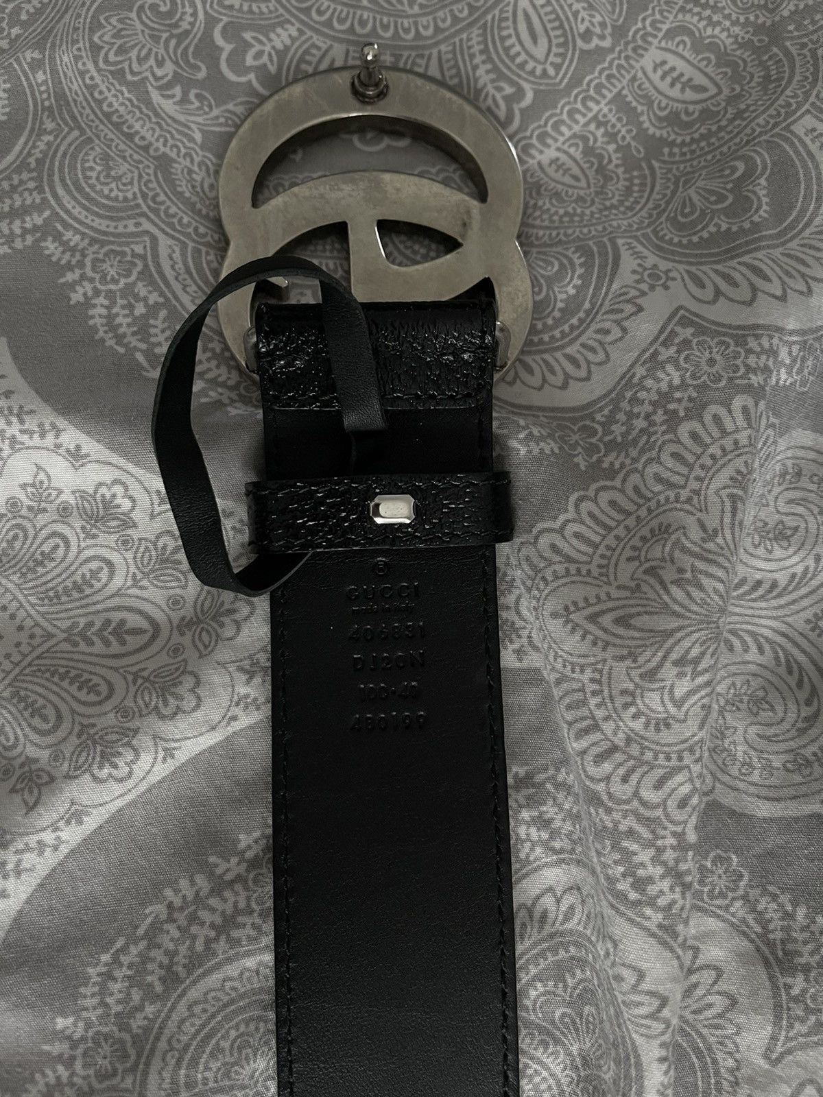 Gucci Gucci Silver GG Belt Size 100 Size 34 - 2 Thumbnail