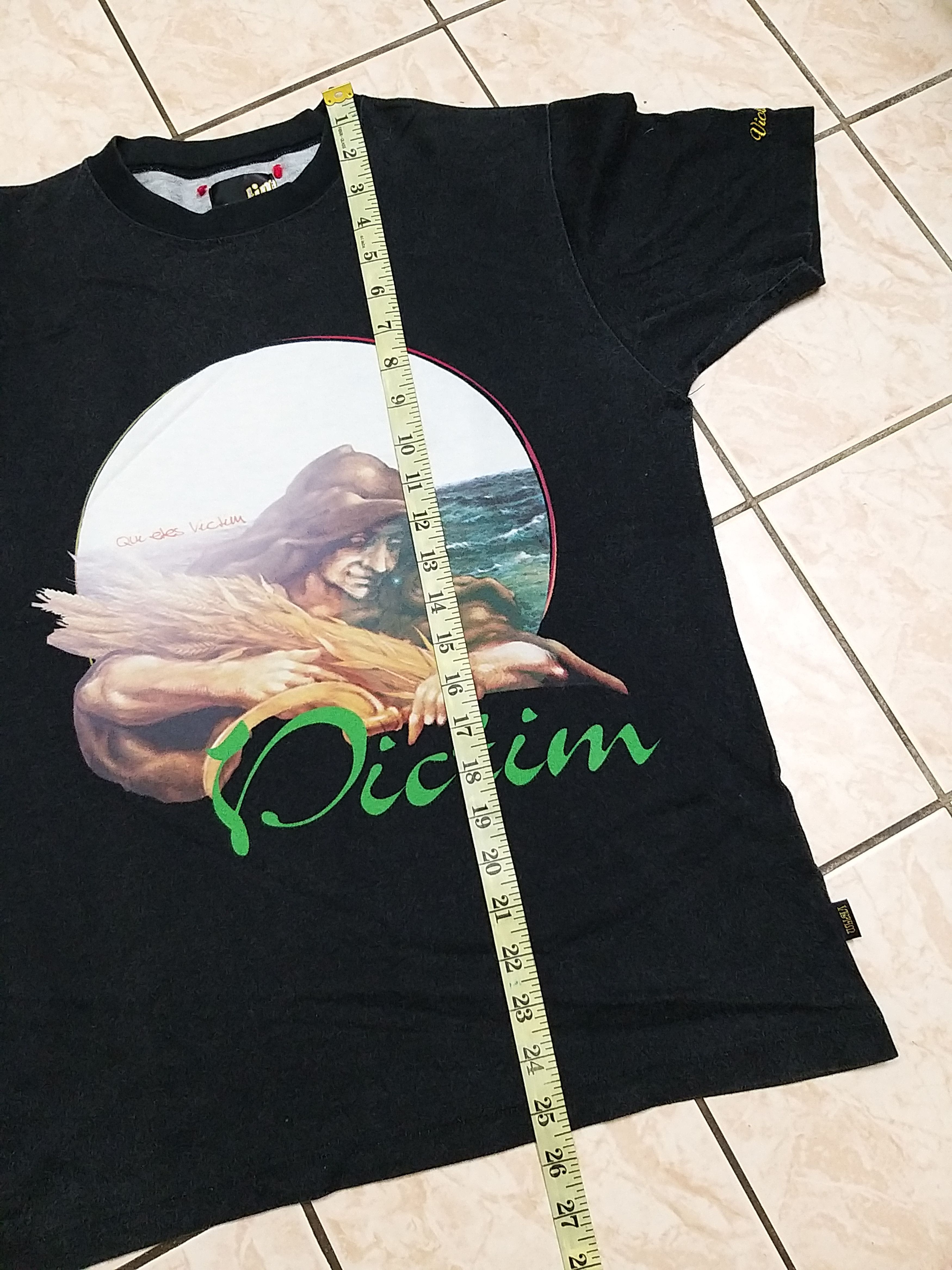 Japanese Brand ARCHIVE JAPANESE CULTURE VICTIM"QUI ELES VICTIM" T SHIRT Size US M / EU 48-50 / 2 - 8 Thumbnail