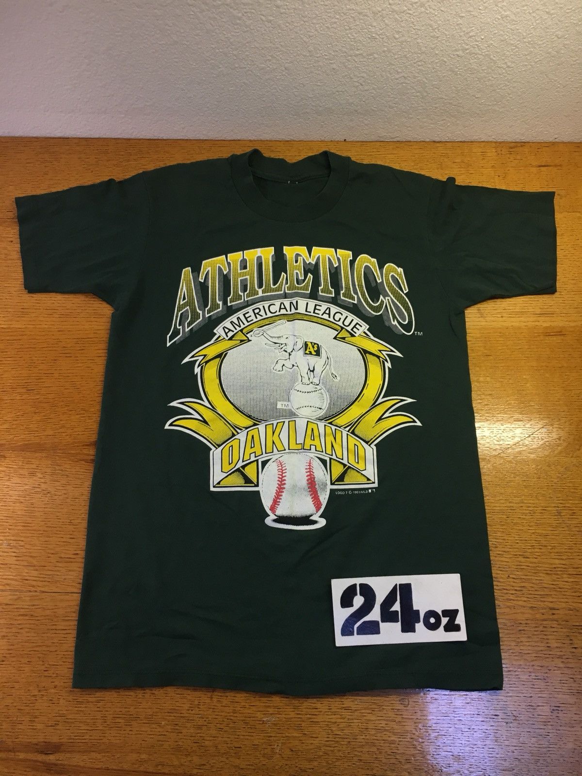 T-shirt MLB Oakland Athletics The Streak – Delta – Vert – Taille S – Vintage 2002