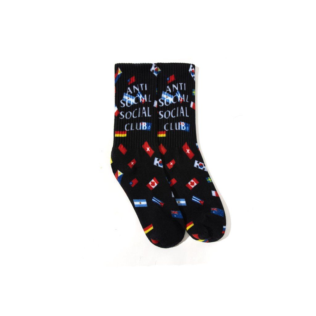 Anti Social Social Club DS SS21 White ASSC Flags Business Black Socks BAPE KITH FOG Size ONE SIZE - 4 Thumbnail