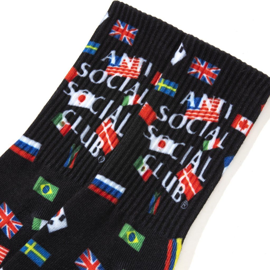 Anti Social Social Club DS SS21 White ASSC Flags Business Black Socks BAPE KITH FOG Size ONE SIZE - 3 Thumbnail