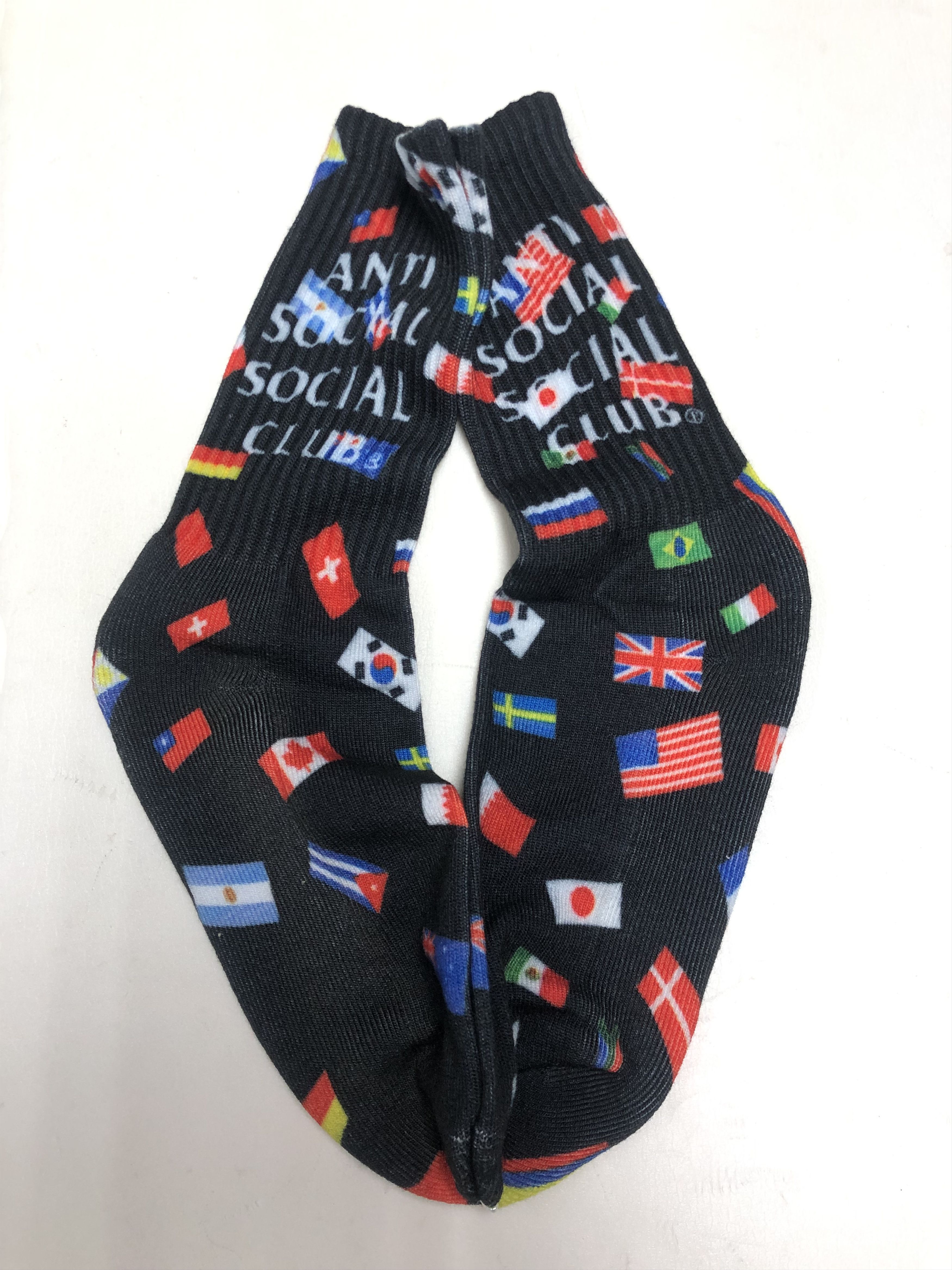 Anti Social Social Club DS SS21 White ASSC Flags Business Black Socks BAPE KITH FOG Size ONE SIZE - 6 Thumbnail