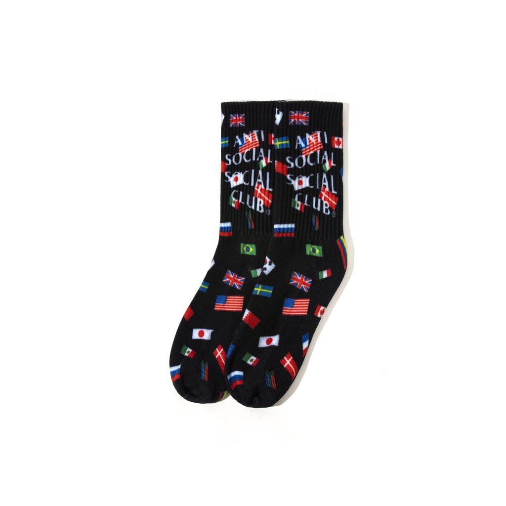 Anti Social Social Club DS SS21 White ASSC Flags Business Black Socks BAPE KITH FOG Size ONE SIZE - 2 Thumbnail