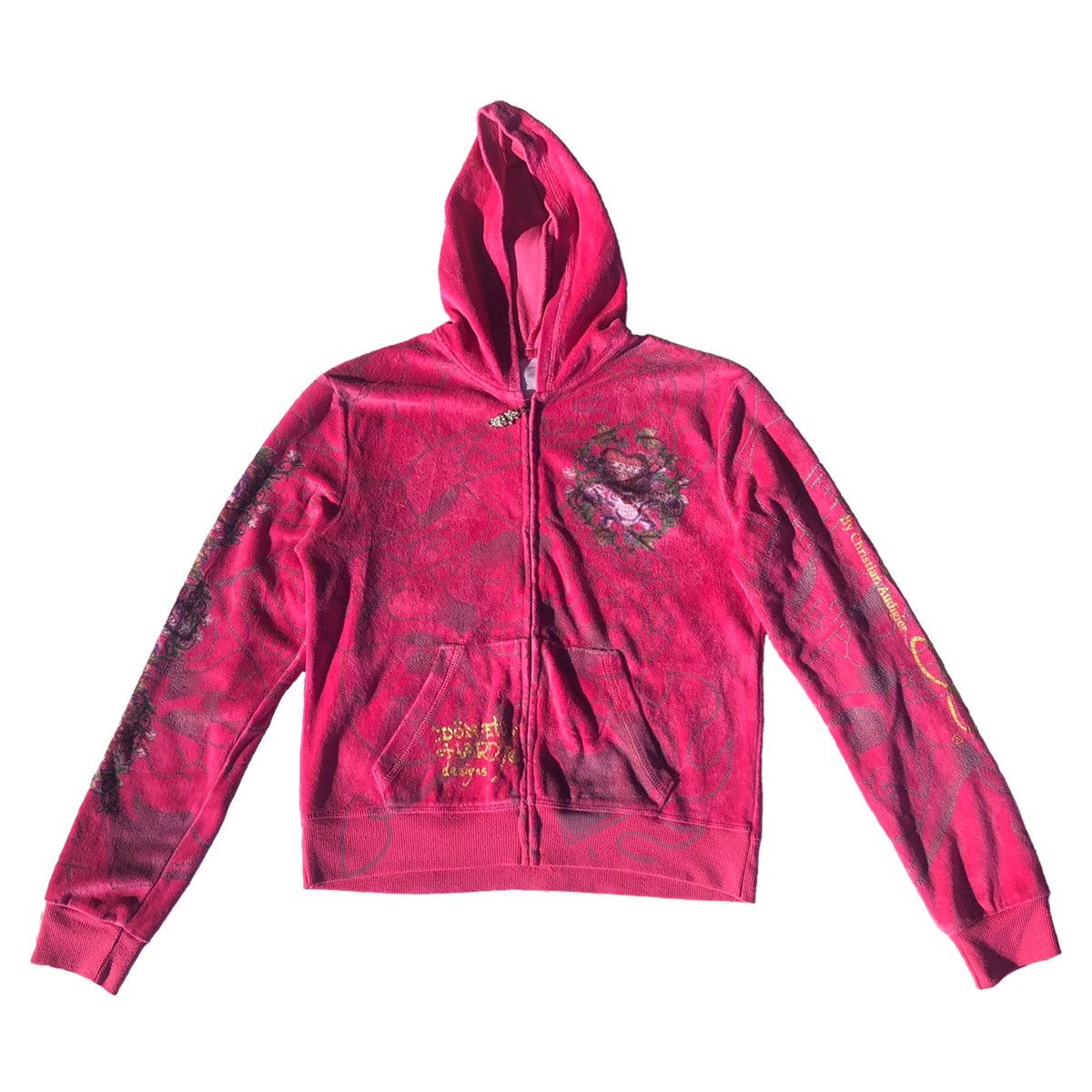 Tattoo Eagle Y2K Velour Hoodie