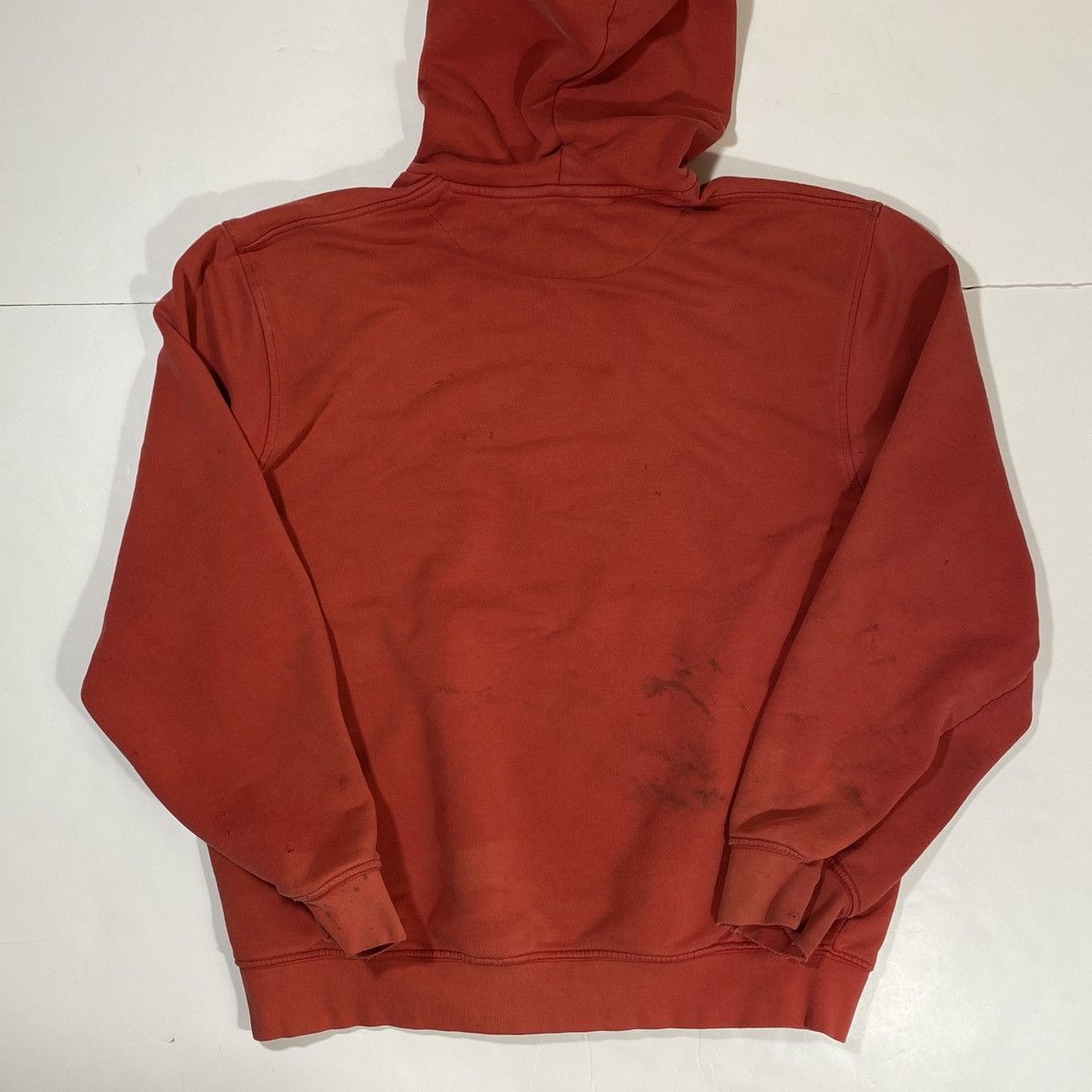 Nike × Vintage Vintage Distressed Nike Spellout Hoodie Red Size US M / EU 48-50 / 2 - 2 Thumbnail