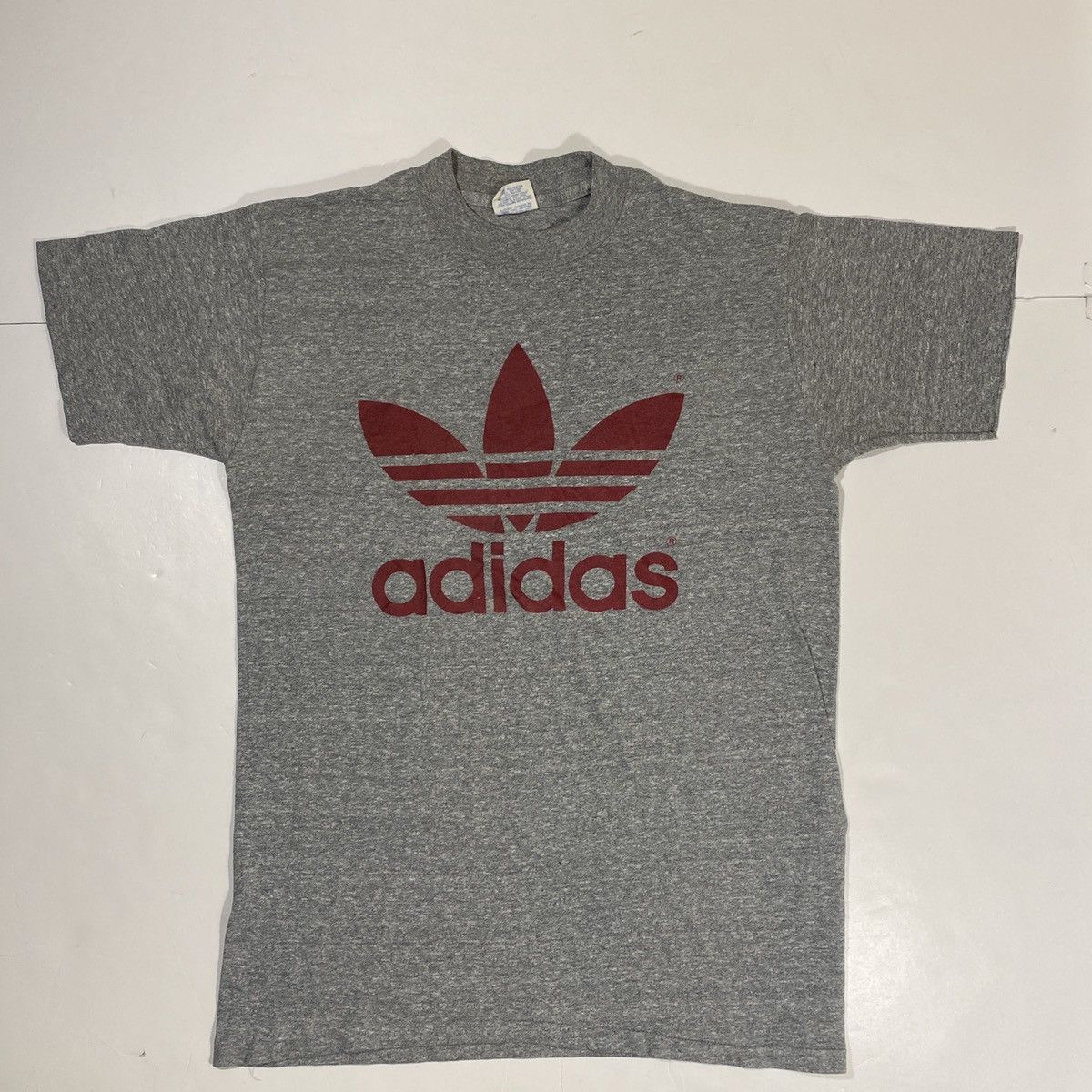 Adidas × Vintage 80’s Adidas Trefoil Tee Size US M / EU 48-50 / 2 - 1 Thumbnail
