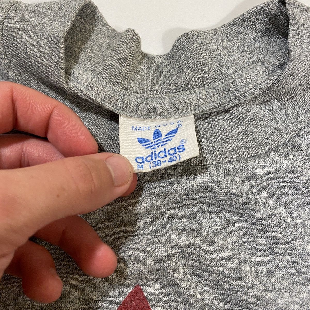 Adidas × Vintage 80’s Adidas Trefoil Tee Size US M / EU 48-50 / 2 - 3 Thumbnail