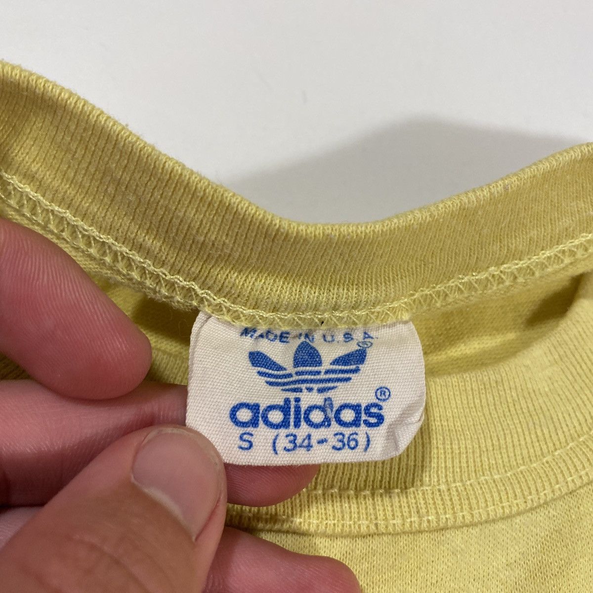 Adidas × Vintage 80’s Adidas Trefoil Tee Size US S / EU 44-46 / 1 - 3 Thumbnail