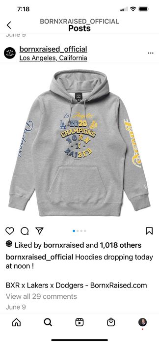 Dodgers born x online raised hoodie