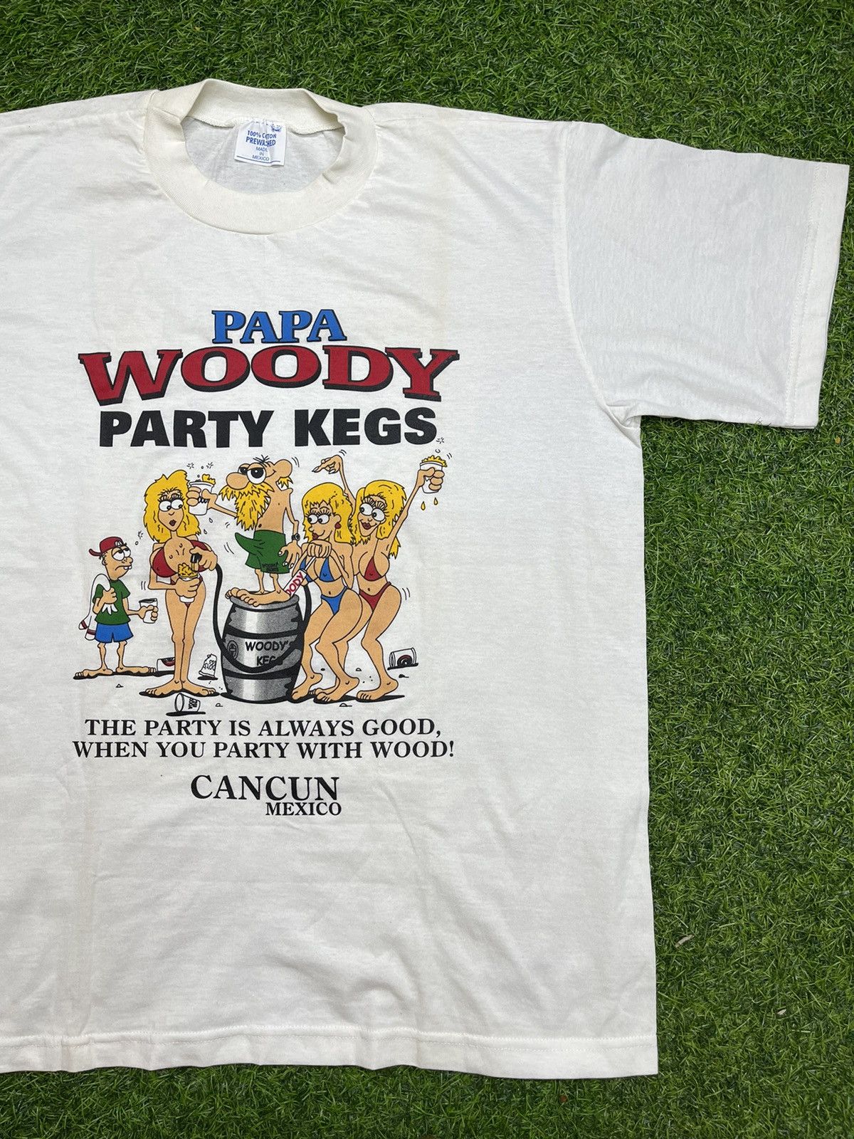 VINTAGE 90s PARTY WOODY KEGS BEER PORN TEES