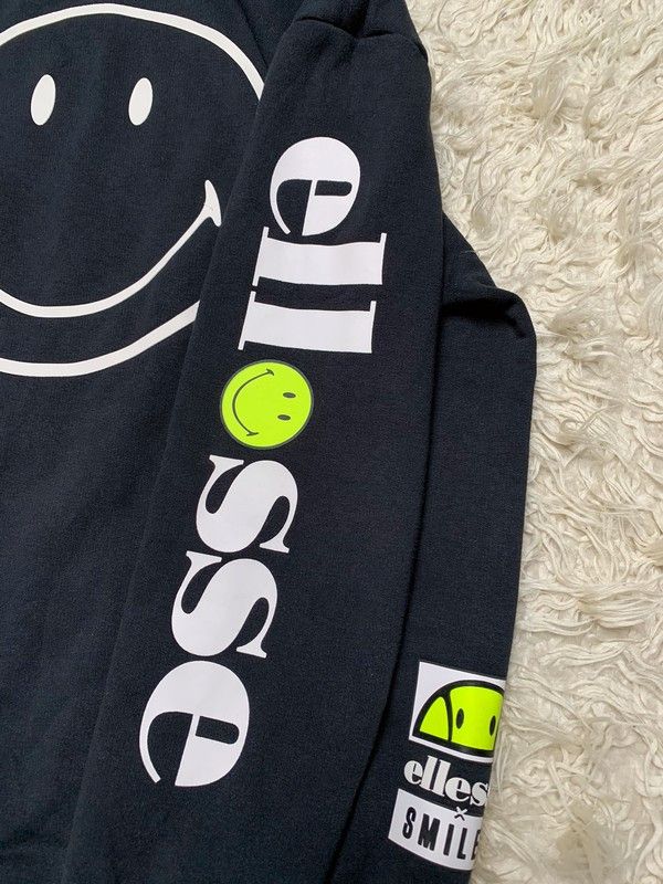 Ellesse Ellesse x Smiley black Hoodie XS sweatshirt Grailed