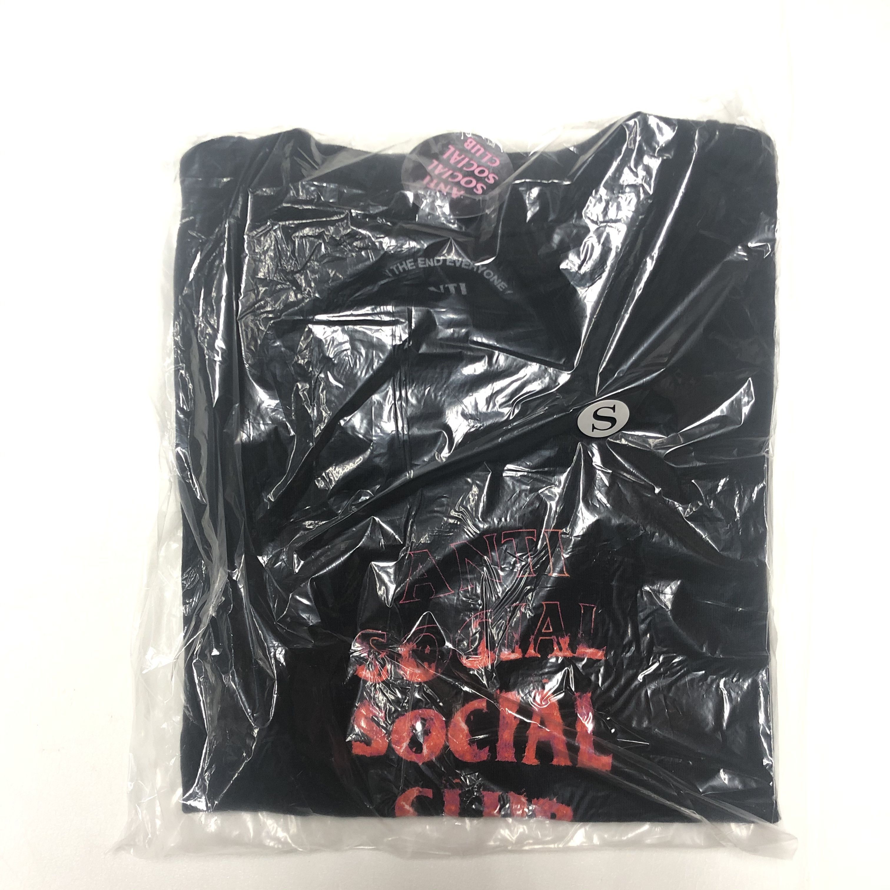 Anti Social Social Club × Members Only DS ASSC Pink Flame A Fire inside Black Tee FTP FOG CDG BAPE Size US S / EU 44-46 / 1 - 2 Thumbnail