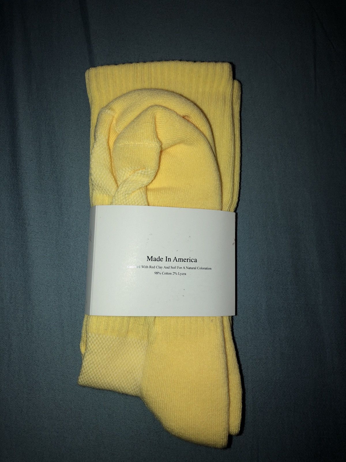 HIDDEN HIDDEN Crew Socks Yellow/Purple Size ONE SIZE - 2 Thumbnail