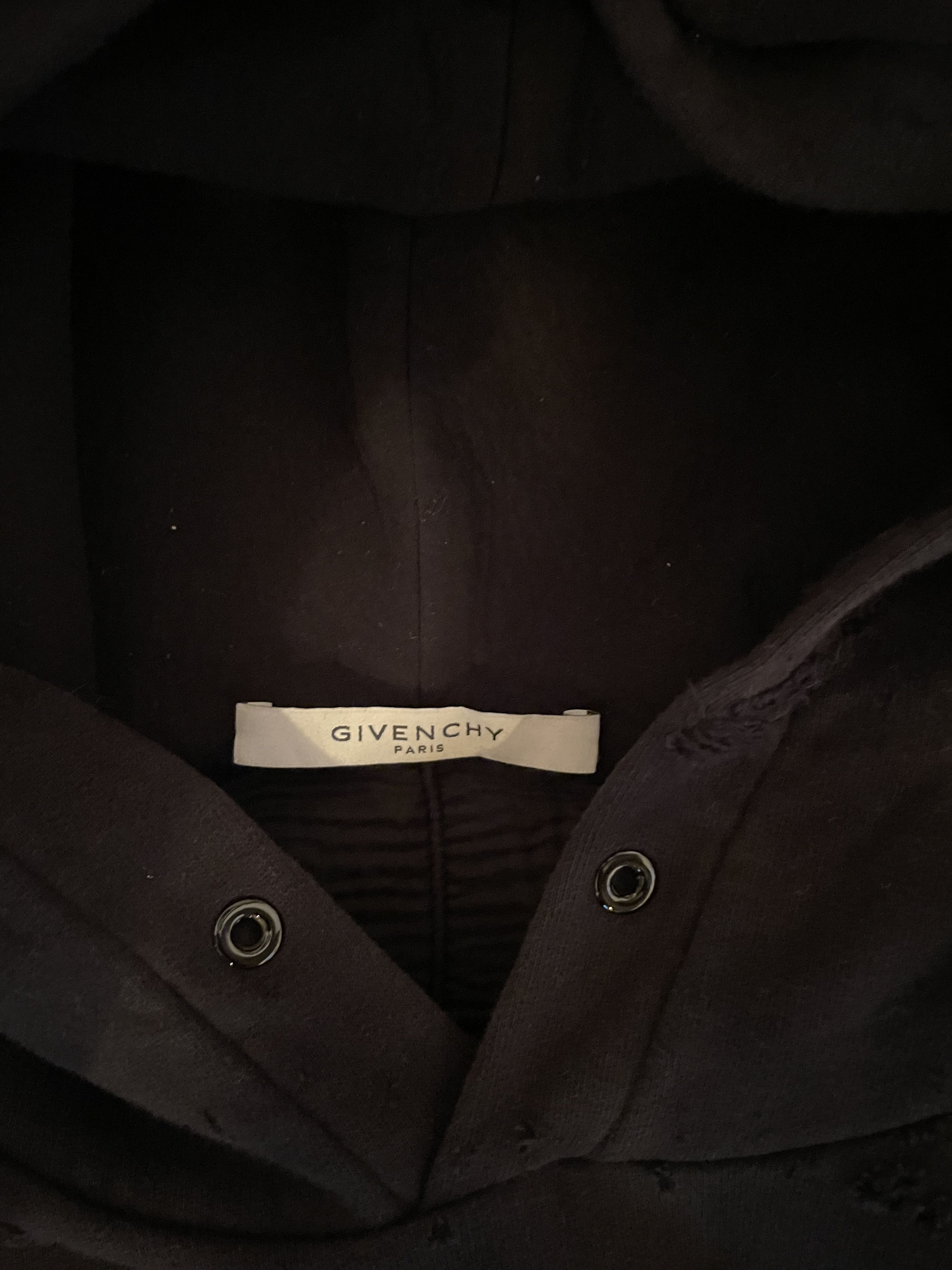 Givenchy Givenchy Distressed Logo Hoodie Size US L / EU 52-54 / 3 - 3 Thumbnail
