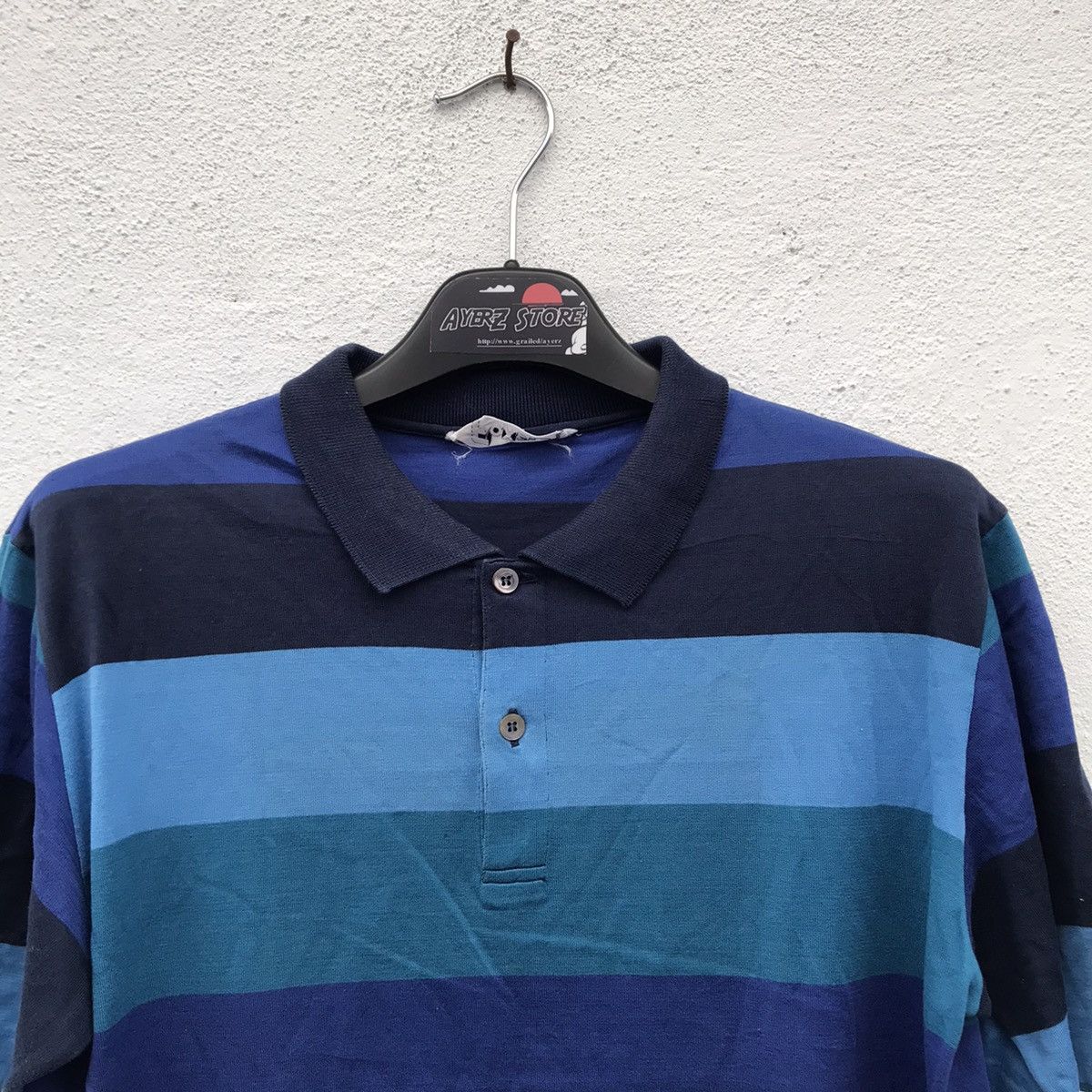 Designer × Vintage Vintage Foxel Milano Border Striped Polos Size US S / EU 44-46 / 1 - 2 Thumbnail