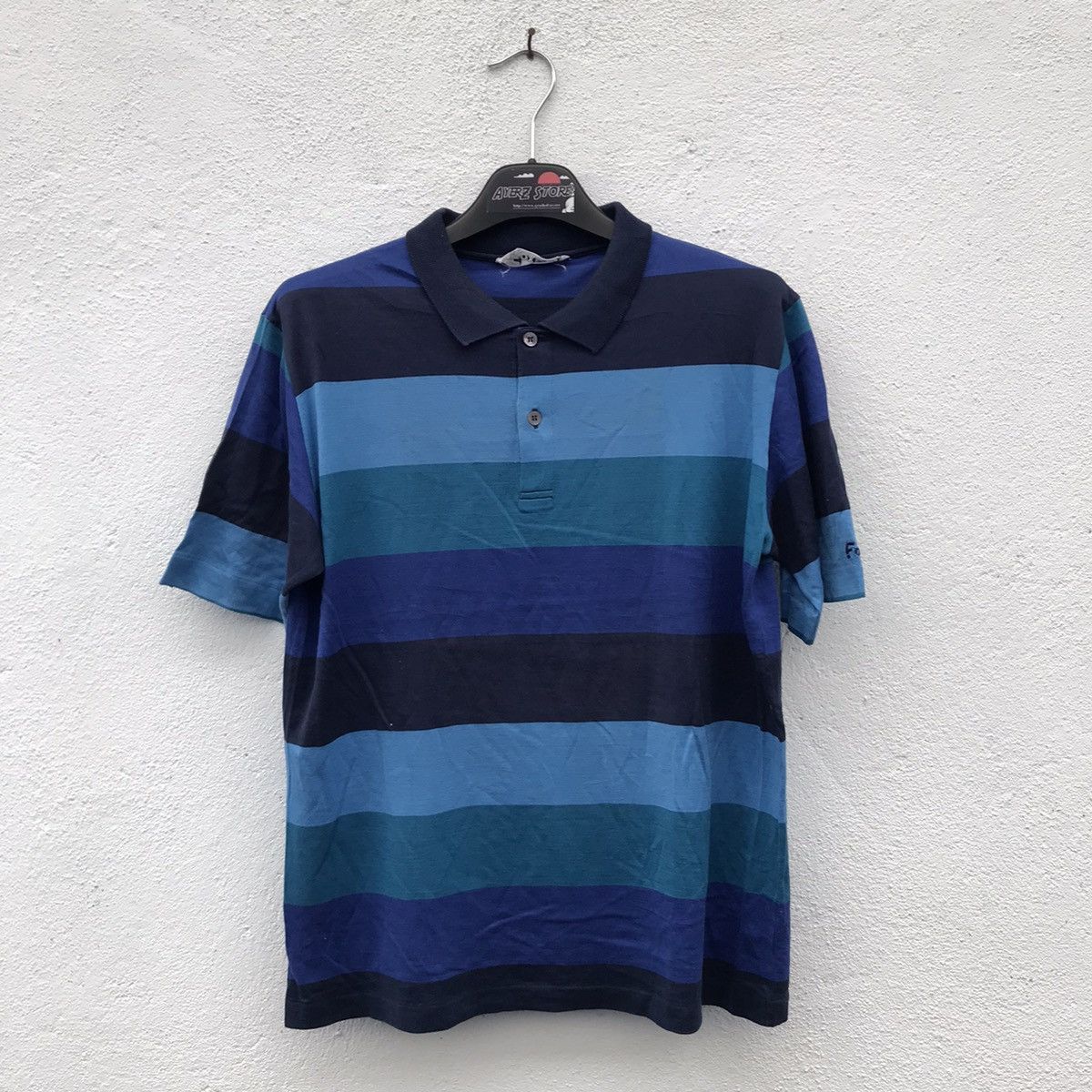 Designer × Vintage Vintage Foxel Milano Border Striped Polos Size US S / EU 44-46 / 1 - 1 Thumbnail