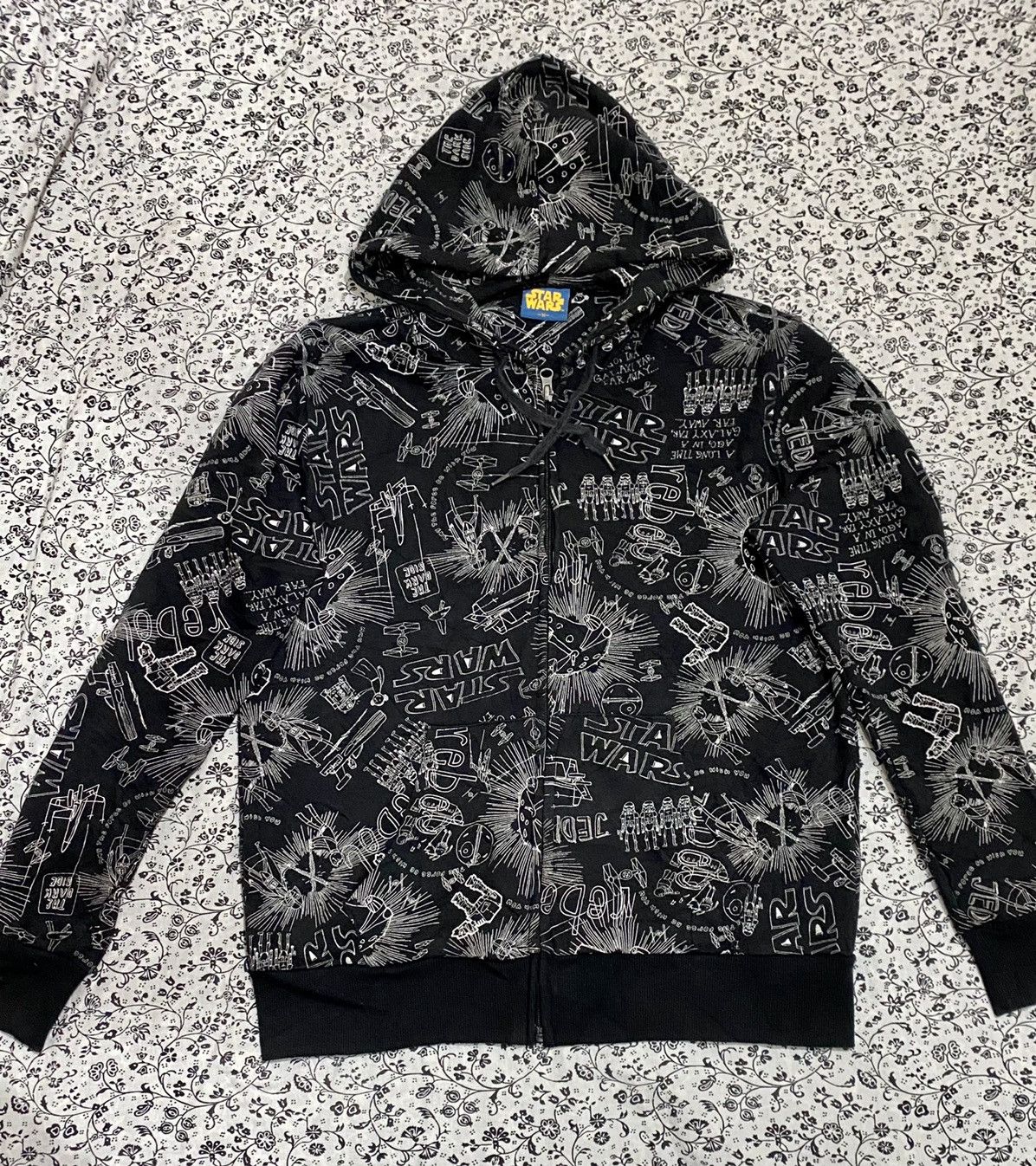 Movie full print starwars zipper hoodie | Grailed