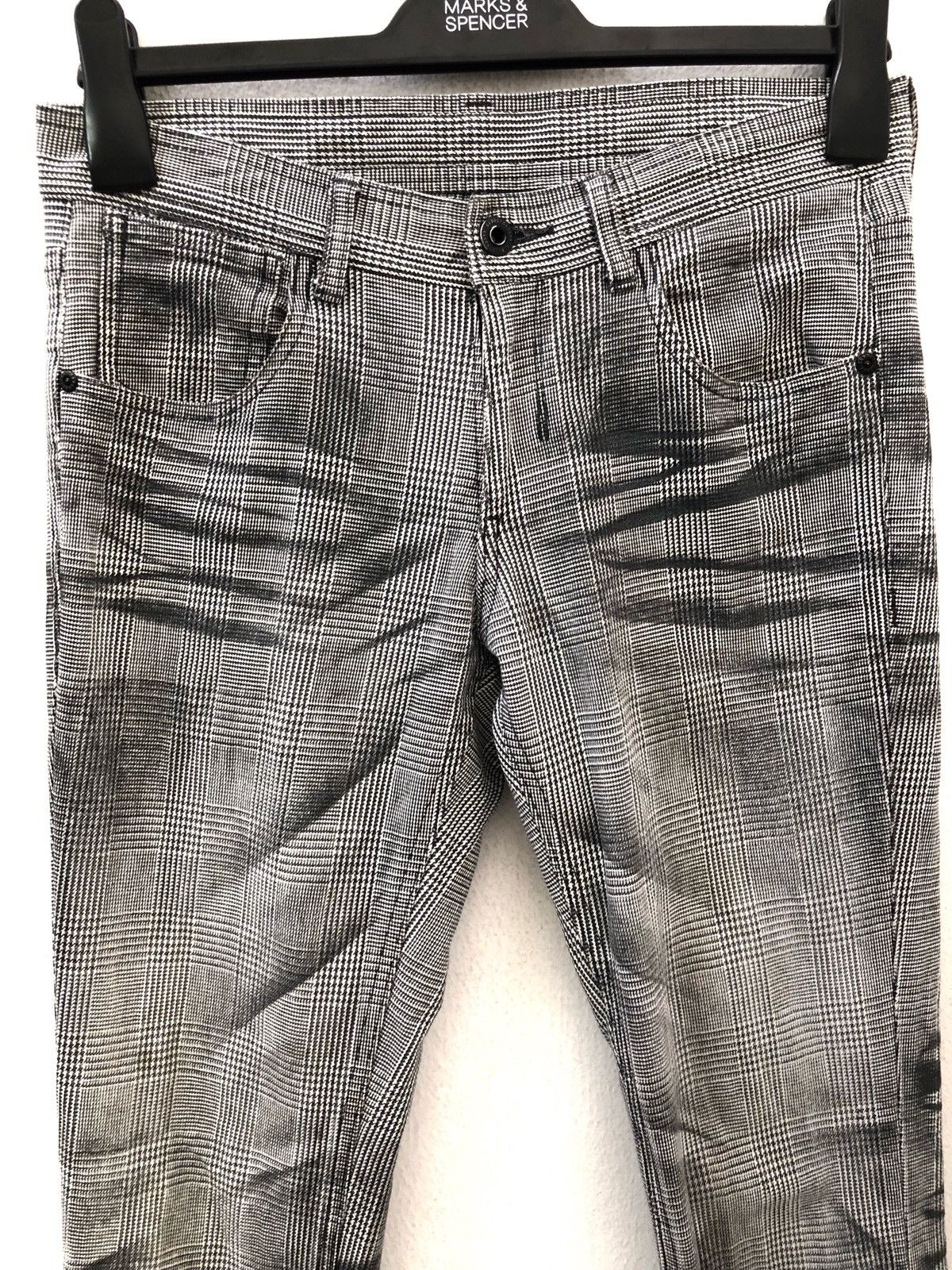 Black Barrett Neil Barrett Black Barret Japan Made Stretch Checks Skinny Size US 29 - 7 Thumbnail