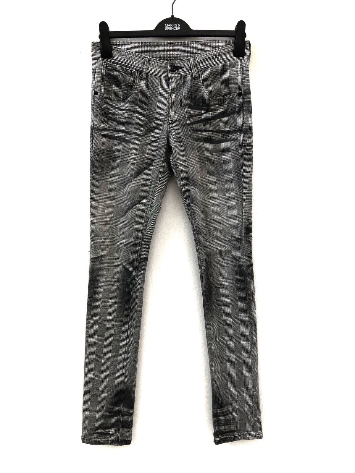 Black Barrett Neil Barrett Black Barret Japan Made Stretch Checks Skinny Size US 29 - 6 Thumbnail