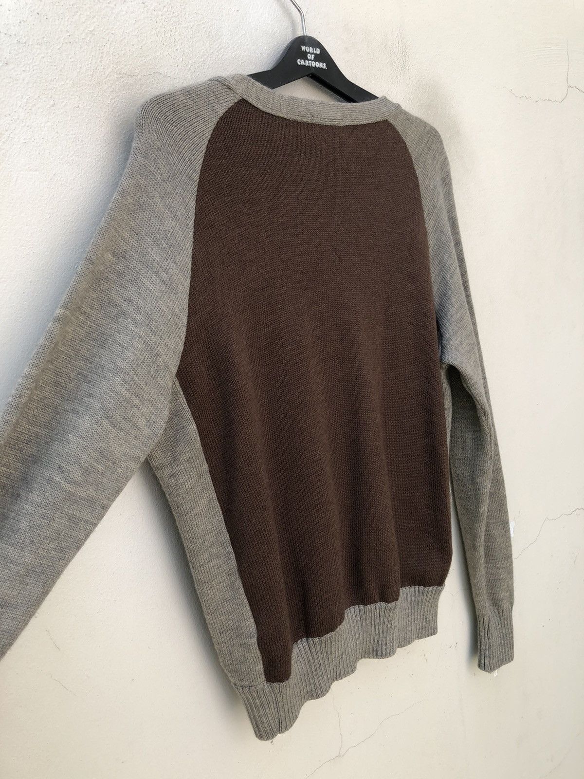 Vintage Black Rebel Japan Rebels With A Cause Two Tone Wool Cardigan Size US L / EU 52-54 / 3 - 14 Thumbnail