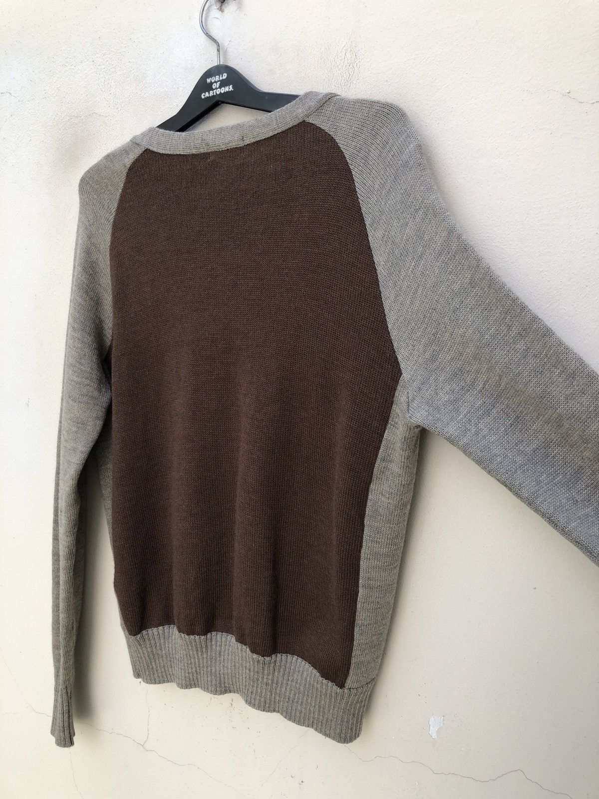 Vintage Black Rebel Japan Rebels With A Cause Two Tone Wool Cardigan Size US L / EU 52-54 / 3 - 13 Thumbnail