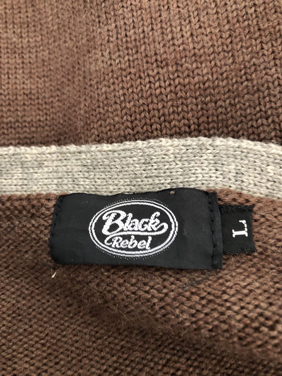 Vintage Black Rebel Japan Rebels With A Cause Two Tone Wool Cardigan Size US L / EU 52-54 / 3 - 16 Thumbnail