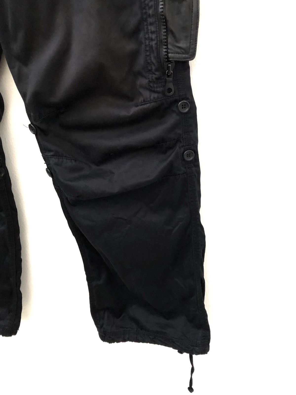 Vintage LIDAH Japan Drawstring Black Parachute Trouser Pant Size US 31 - 4 Thumbnail