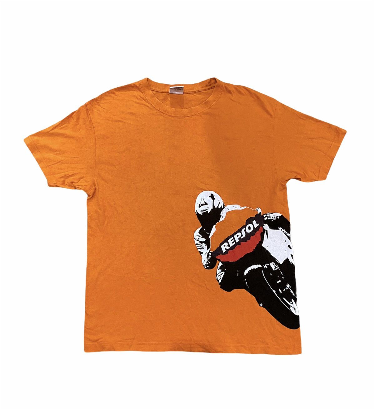image of Repsol Honda Official T-Shirt Marc Marquez in Orange, Men's (Size Medium)
