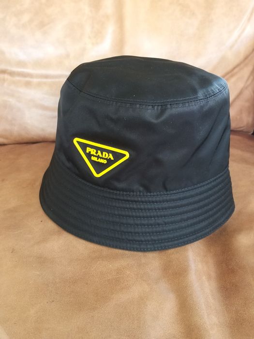 Prada bucket hat online grailed