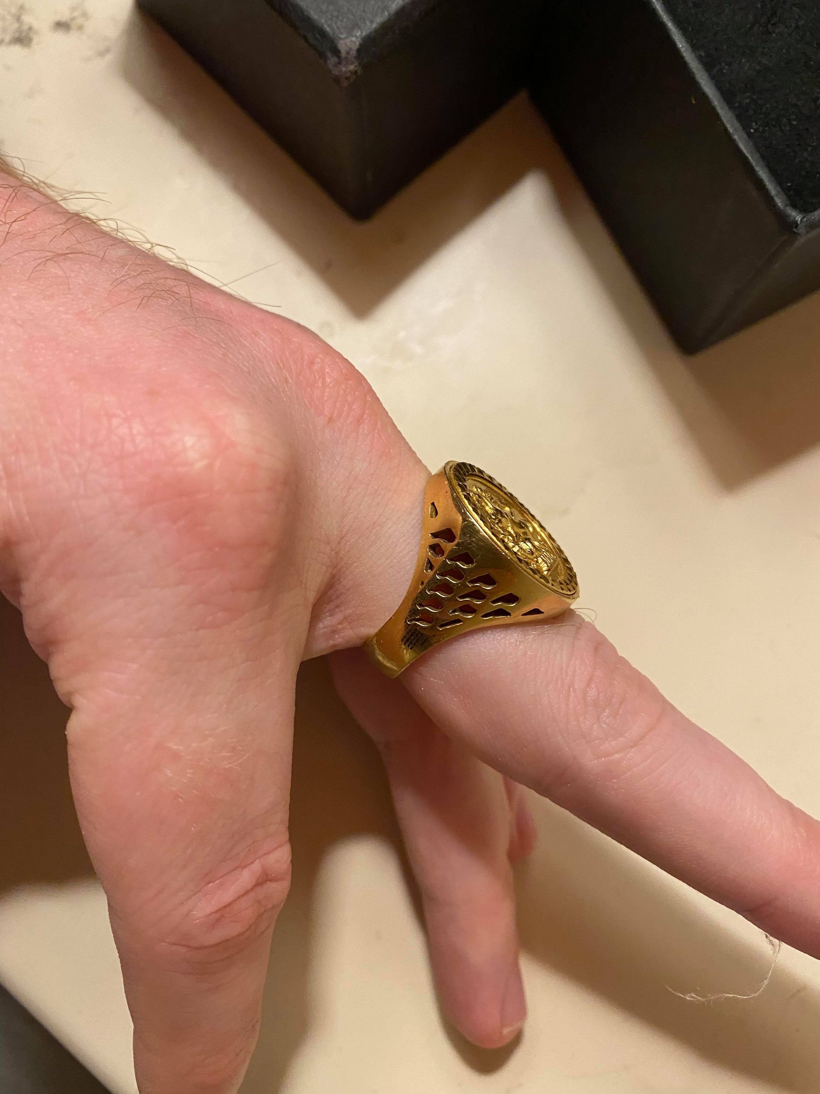 Palace Palace Skateboards Gold Sovereign Ring Solid G Sovereign 9K | Grailed