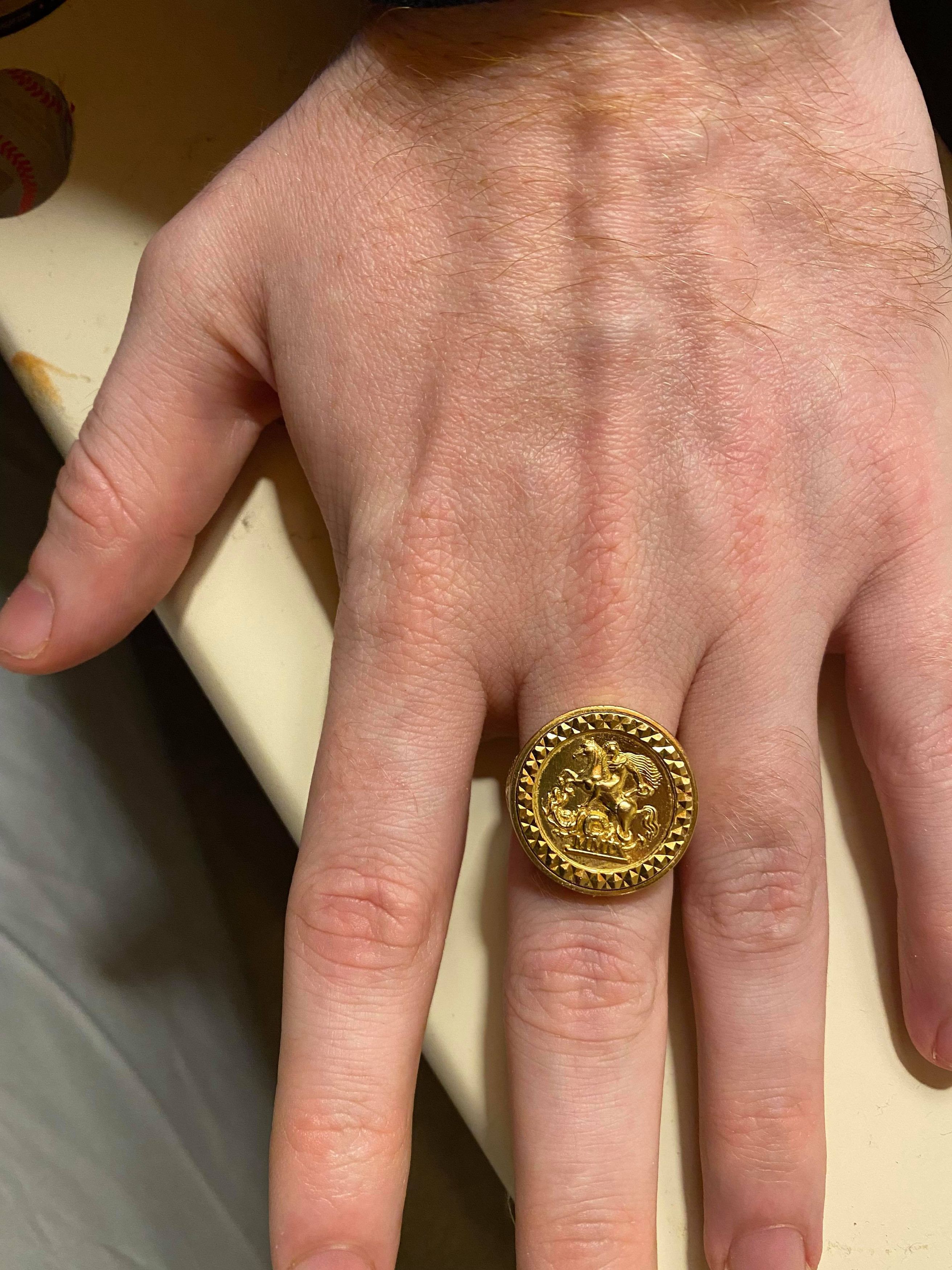 Palace Palace Skateboards Gold Sovereign Ring Solid G Sovereign 9K 