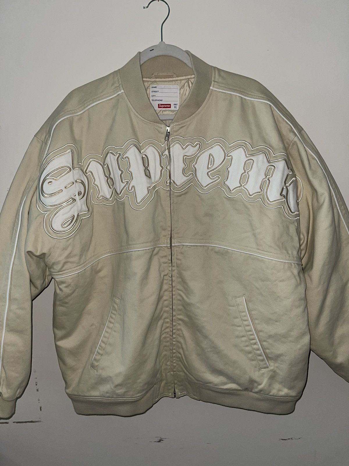 Supreme Supreme twill old English varsity jacket | Grailed