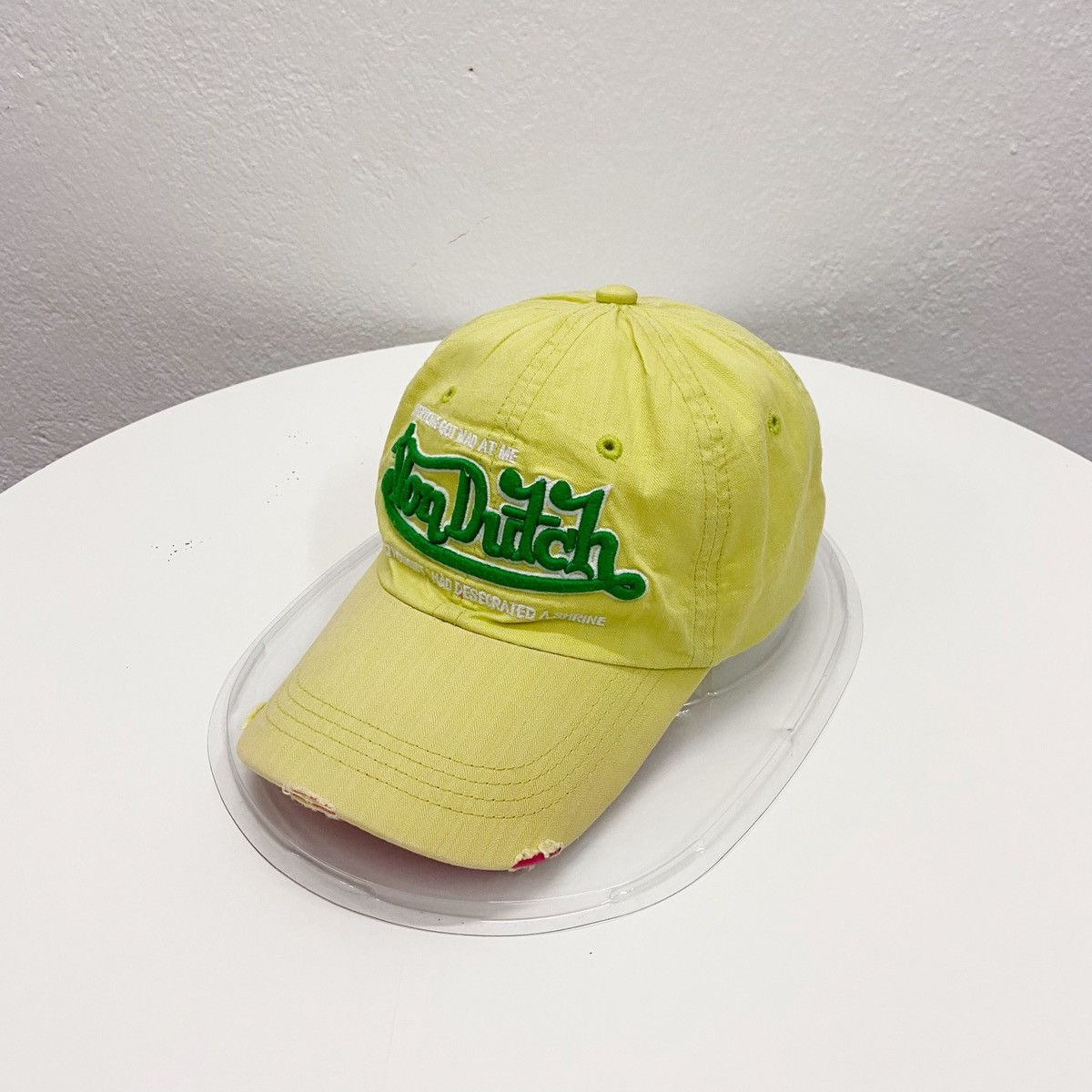 Von Dutch Von Dutch Distressed Design Strapback Cap Hat One Size Grailed