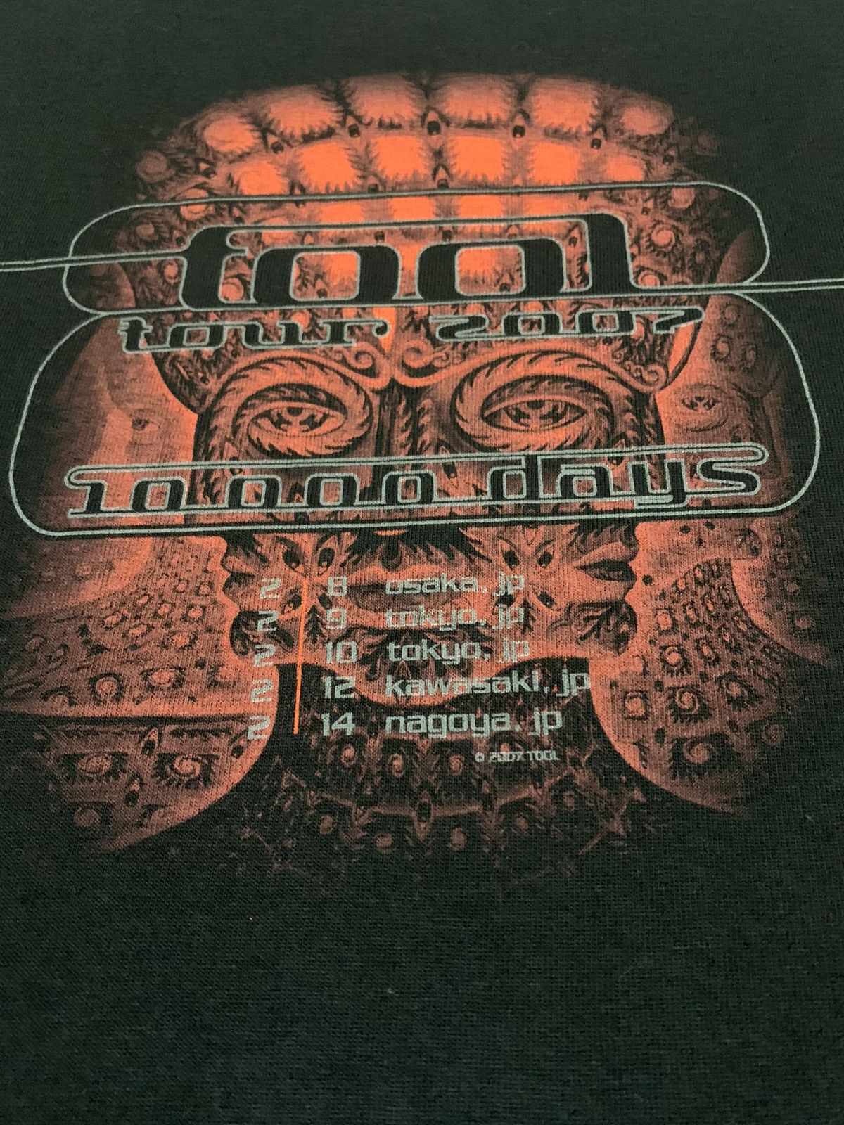 Tool 10000 Days 2007 Japan Tour Band Tee
