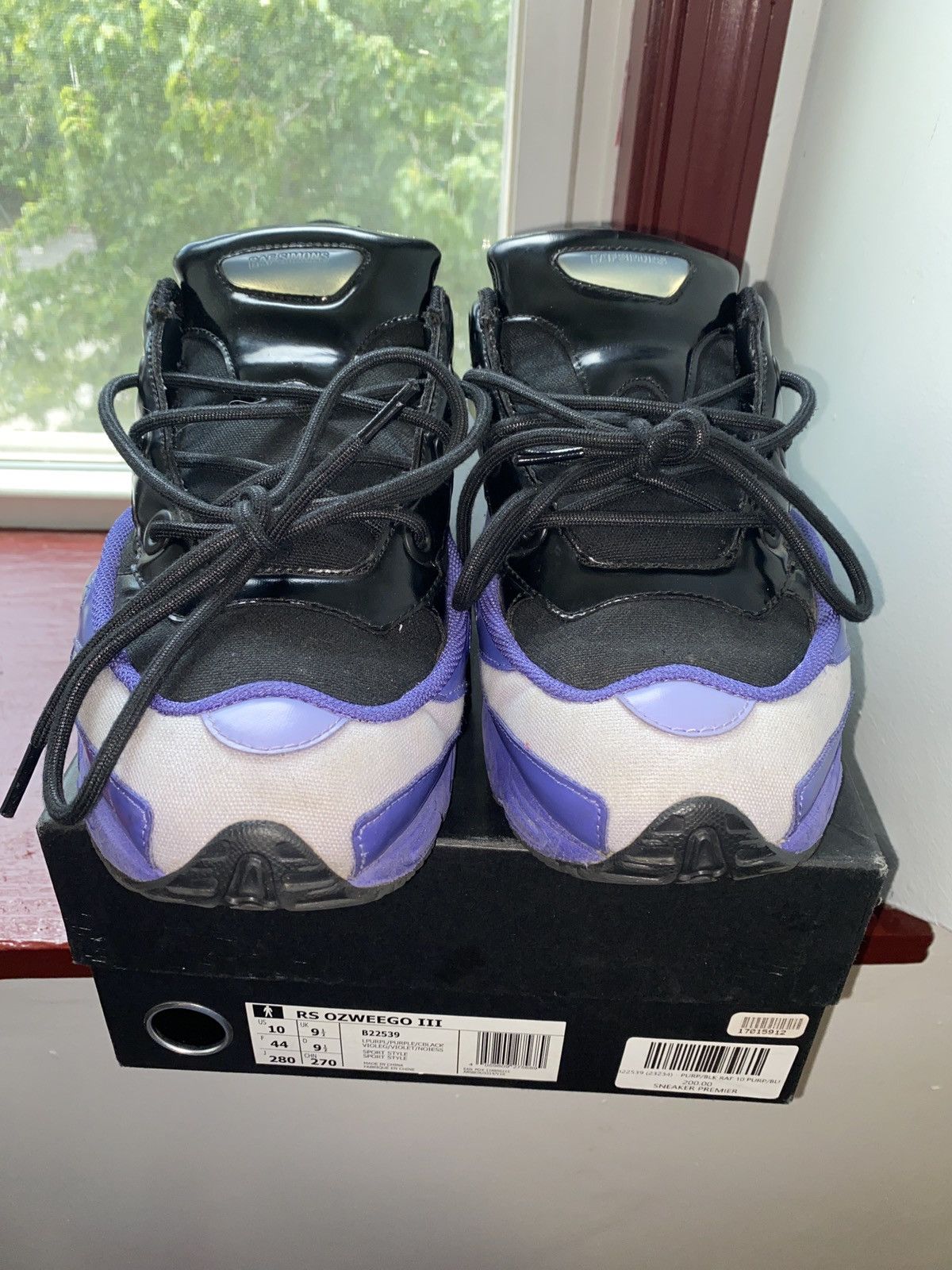 adidas ozweego 3 raf simons purple black