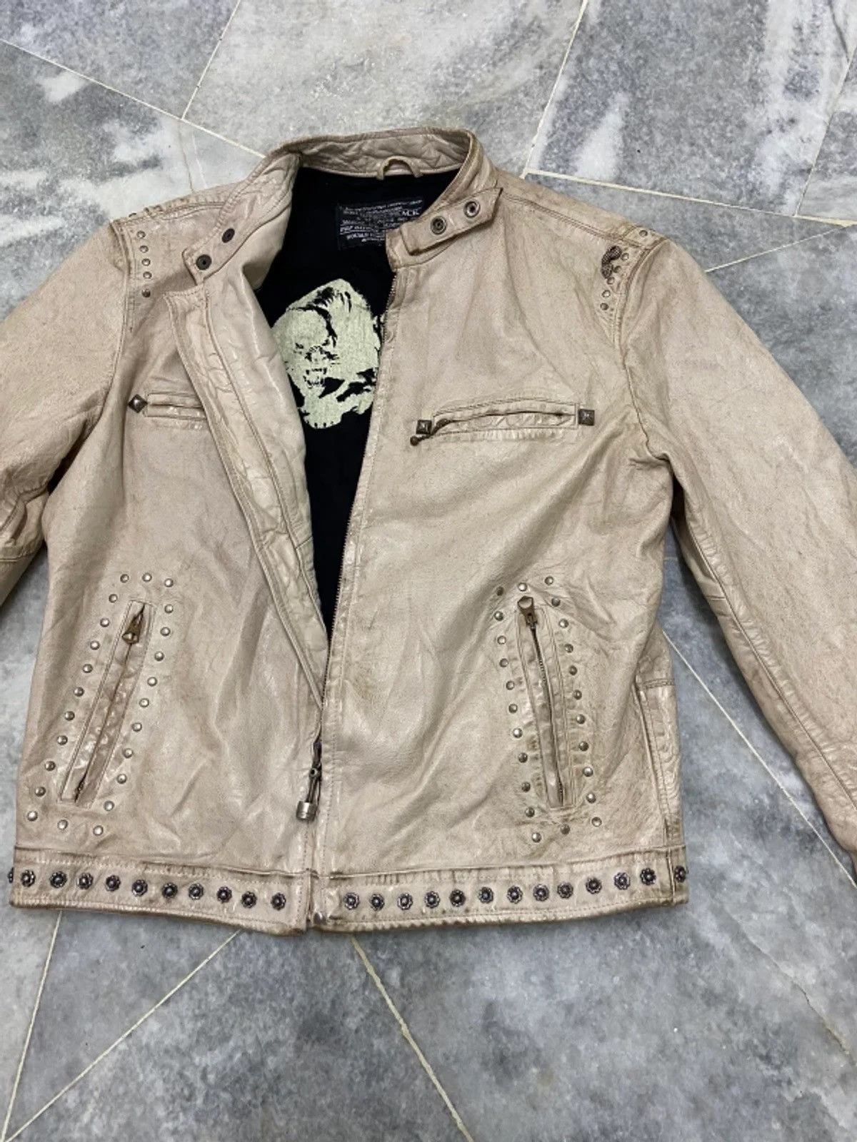 Genuine Leather Vintage Brogden Snake studded leather jacket Size US M / EU 48-50 / 2 - 1 Thumbnail