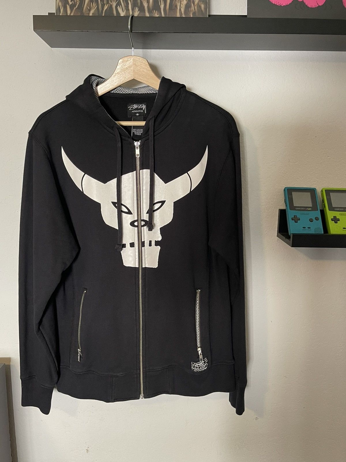 Futura × Stussy Vintage Stussy Futura Cattle Zip-Up Hoodie