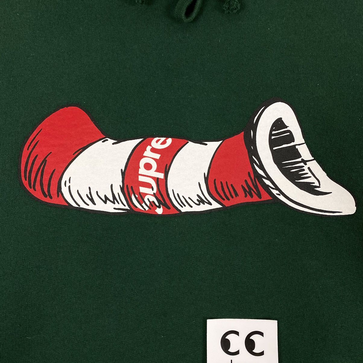 Supreme Supreme Cat in The Hat Hoodie Green Box Logo M Authentic Grailed