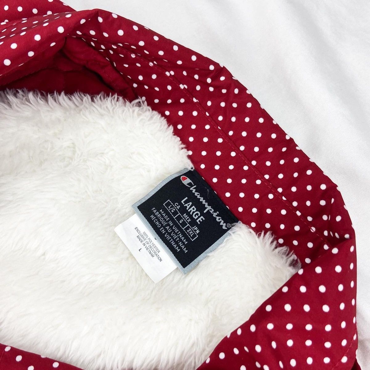 Champion CHAMPION RED MONOGRAM FLEECE BOMBER COACH JACKET Size US L / EU 52-54 / 3 - 3 Thumbnail