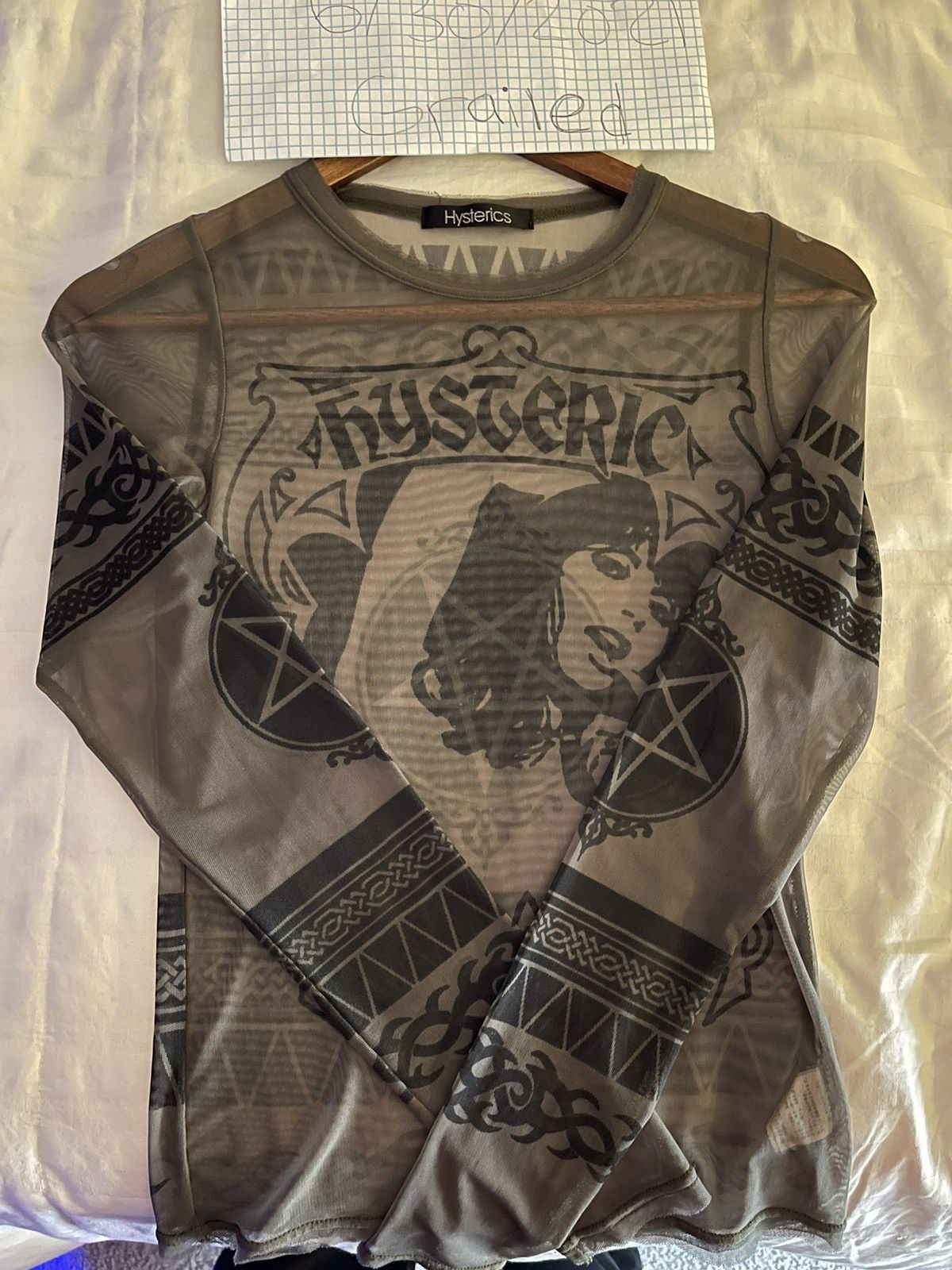 Hysteric Glamour Hysteric glamour tattoo mesh long sleeve | Grailed