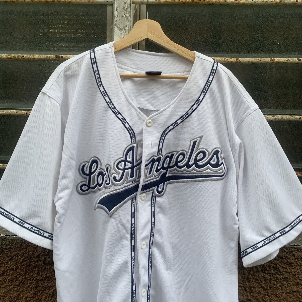 MLB × Vintage Vintage Los Angeles Spell Out MLB Button Ups Jersey Size US L / EU 52-54 / 3 - 2 Thumbnail